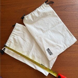 Michel Vivien White Cotton Dust Bags (Set of 2)
